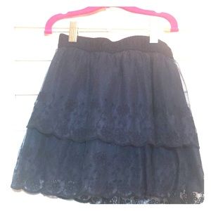 Navy blue lace skirt